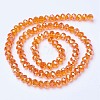Electroplate Glass Beads Strands EGLA-A034-T3mm-B16-2