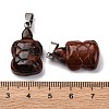 Natural Mahogany Obsidian Pendants G-B127-06P-09-4
