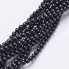 Natural Black Onyx Round Beads Strands GSR18mmC097-1