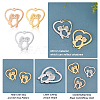 6Pcs 3 Colors 304 Stainless Steel Pendants STAS-UN0030-37-4