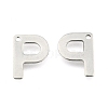 Tarnish Resistant 304 Stainless Steel Letter Charms STAS-O072-P-1