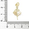 Brass Micro Pave Cubic Zirconia Pendants ZIRC-I356-08G-02-3
