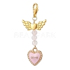 Valentine's Day Alloy Enamel Pendant Decoraton HJEW-JM02028-01-3