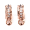 Rack Plating Brass Micro Pave Cubic Zirconia Tube Bails KK-Z052-01RG-1