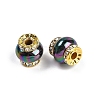 Resin Beads with Brass Rhinestone Rondelle KK-H490-05G-09-2