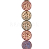 Painted Glass Beads Strands X-GLAA-F133-07G-1