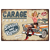Vintage Metal Tin Sign AJEW-WH0189-376-1