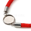 Milan Cord & 304 Stainless Steel Bracelets Making MAK-H004-02E-P02-2