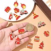 16Pcs 8 Styles Fire Safety Theme Alloy Enamel Pendants ENAM-YW0009-35-3