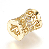 Brass Micro Pave Cubic Zirconia Beads ZIRC-J018-29-3