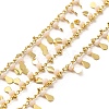 Glass Beaded Teardrop Charm Chains CHC-A006-13G-02-1