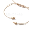 Synthetic Turquoise Beads with Natural Mixed Cowrie Shell Beads Anklet AJEW-AN00577-02-4