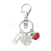 Red Apple Ruler Alloy Charm Keychain KEYC-TA00003-1