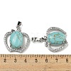 Synthetic Turquoise with Clear Cubic Zirconia Pendants G-G133-03P-22-3