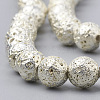 Electroplated Natural Lava Rock Beads Strands G-T098-01D-14-3