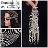 Alloy Rhinestone Mesh Headbands OHAR-WH0021-50-3