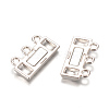 Alloy Magnetic Clasps with Loops X-PALLOY-Q328-06P-2