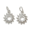 Brass Micro Pave Cubic Zirconia Pendants KK-D386-16P-01-1