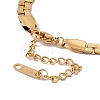 316 Stainless Steel Flat Link Chain Bracelet for Women BJEW-G655-09G-3