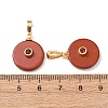 Natural Red Jasper Pendants G-P628-03G-01-3