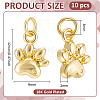 10Pcs Brass Pendants KK-BC0015-70G-2