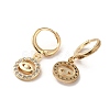Horse Eye Brass Dangle Leverback Earrings EJEW-Q797-02F-G-2