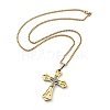 201 Stainless Steel Pendant Necklaces NJEW-H058-04GP-4