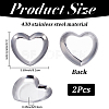 2Pcs 430 Stainless Steel Display Trays for Key Jewelry ODIS-SP0001-12P-2