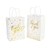 2 Styles Gold Stamping Thank You Paper Gift Bags with Handles TH-CBA170C-01-3
