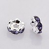 Brass Rhinestone Spacer Beads X-RB-A014-L4mm-18S-NF-2