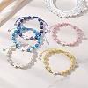 Adjustable Acrylic & Synthetic Turquoise & Non-magnetic Hematite Beads Braided Beaded Bracelets for Women BJEW-JB13578-1