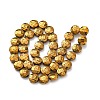 Electroplated Natural Lava Rock Beads Strands G-A256-F01-01E-3