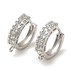 Rack Plating Brass Micro Pave Clear Cubic Zirconia Hoop Earrings Finding EJEW-B062-12P-1