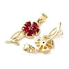 Brass Micro Pave Cubic Zirconia Pendants KK-Z141-06G-2