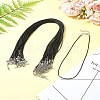 36Pcs Black Waxed Cord Necklace Making NCOR-FS0001-05P-10