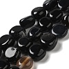 Natural Black Agate Beads Strands G-H295-D01-08-2