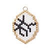 Glass Seed Beaded Twelve Constellations Pendants PALLOY-MZ00891-08-1