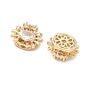 Brass Pave Cubic Zirconia Beads KK-A286-15G-01-2