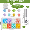 192pcs 8 Colors Paw Print Sealing Wax Particles DIY-CP0009-19-2