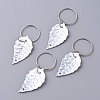 Plastic Paillette/Sequin Hair Braid Rings Pendants KEYC-TAC0001-03G-1