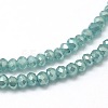 Faceted Rondelle Full Rainbow Plated Electroplate Glass Beads Strands EGLA-M004-2mm-B06-2