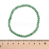 Natural Green Aventurine Beaded Stretch Bracelets BJEW-D446-A-34-6