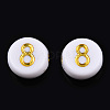 Plating Acrylic Beads PACR-R243-02-3