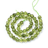 Synthetic Peridot Beads Strands X-G-S149-35-6mm-3
