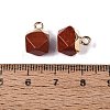 Natural Red Jasper Pendants G-N359-18G-10-3