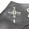 Right Side Punk Leather Cross with Skull Glove AJEW-O016-A01R-5