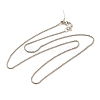 1.5mm Rack Plating Brass Box Chain Adjustable Slider Necklaces for Women Men MAK-L044-35P-1
