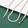 Non-Tarnish 304 Stainless Steel Snake Chain Necklaces NJEW-F195-01B-P-3