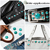 100Pcs Brass with Synthetic Turquoise Rivets KK-CL0001-01B-5