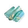 Electroplated Natural Quartz Crystal Graduated Beads Strands G-P315-A14-2